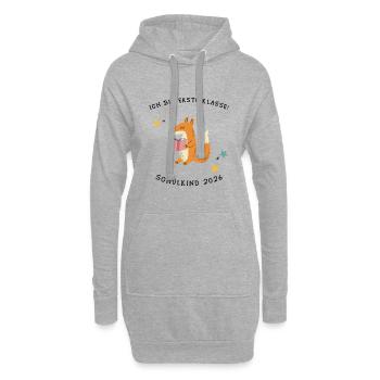 Schulkind 2026 Shirt Geschenk - Hoodie-Kleid - Grau meliert - Vorne