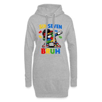 Frère qui dit drôle, rétro vintage Jeunesse, langage de la - Sweat-shirt à capuche long Femme - gris chiné - Devant