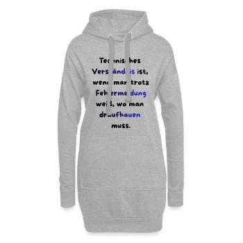 Instandhaltung T-Shirt Lustiges Geschenk Handwerk! - Hoodie-Kleid - Grau meliert - Vorne