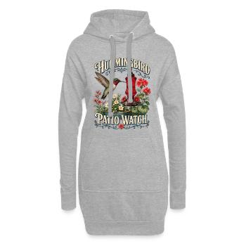 HUMMINGBIRD PATIO WATCH - Hoodie-Kleid - Grau meliert - Vorne