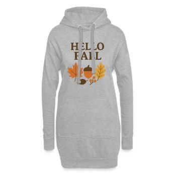 Bonjour Automne : Foliage Acorn Design - Sweat-shirt à capuche long Femme - gris chiné - Devant