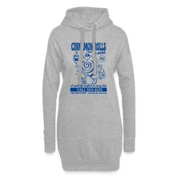 Retro Cinnamon Roll Bakery - Hoodie-Kleid - Grau meliert - Vorne