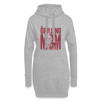 Grilling Mom Grill Mama Shirt - Hoodie-Kleid - Grau meliert - Vorne