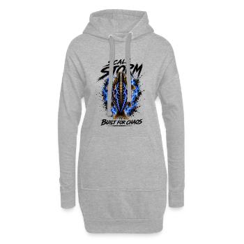 Häufiger Karpfenfisch-Schuppensturm - Hoodie-Kleid - Grau meliert - Vorne