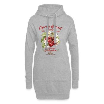 Kirscherntefest-Druck - Hoodie-Kleid - Grau meliert - Vorne