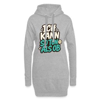ICH KANN SO TUN ALS OB - Hoodie-Kleid - Grau meliert - Vorne
