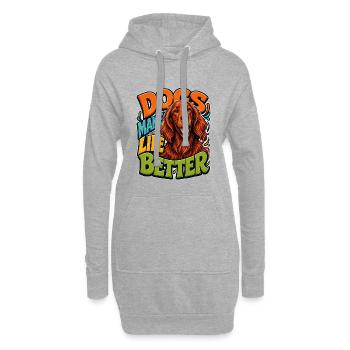 Irish Setter - Hoodie Dress - heather grey - Front