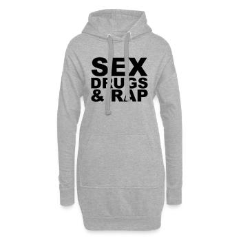Sex Drugs & Rap - Hoodie-Kleid - Grau meliert - Vorne