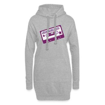 Musik der 80er Jahre - Hoodie-Kleid - Grau meliert - Vorne