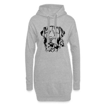 Golden Retriever Portrait Chien Chiens Wilsigns - Sweat-shirt à capuche long Femme - gris chiné - Devant