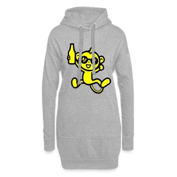 Monkey Party Beer Funny - Hoodie Dress - heather grey - Front