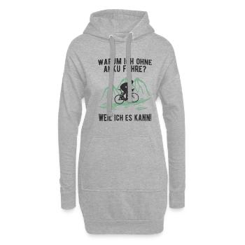 Radfahren ohne Akku Radsport Rennrad - Hoodie-Kleid - Grau meliert - Vorne