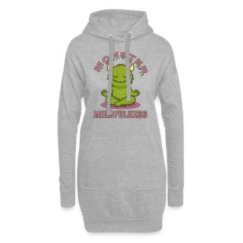 Monster Mindfulness - Conception de méditation d’Halloween - Sweat-shirt à capuche long Femme - gris chiné - Devant