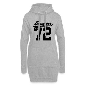 54. GEBURTSTAG BAUJAHR 1972 - Hoodie-Kleid - Grau meliert - Vorne