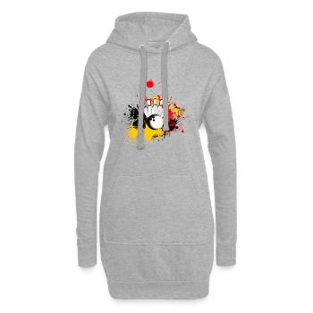 Lustige bowling, Bowling, Bowler - Hoodie-Kleid - Grau meliert - Vorne