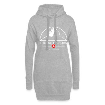 Matterhorn Zermatt Alpen Suisse Switzerland - Sweat-shirt à capuche long Femme - gris chiné - Devant