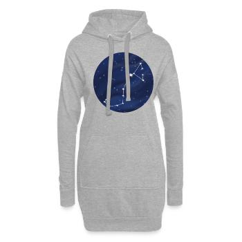 Sternbild Sternzeichen Skorpion - Hoodie-Kleid - Grau meliert - Vorne