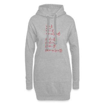 Mathematik Formel Nerd Maxwell Besserwisser - Hoodie-Kleid - Grau meliert - Vorne