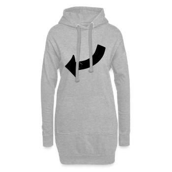 Pfeil Zeichnung Skizze schwarz - Hoodie-Kleid - Grau meliert - Vorne
