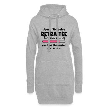 Jeune stagiaire retraitée formation en cours - Sweat-shirt à capuche long Femme - gris chiné - Devant