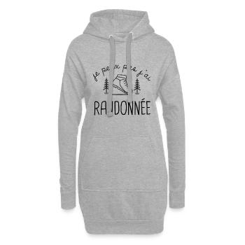 Randonnée Rando randonneur - Sweat-shirt à capuche long Femme - gris chiné - Devant