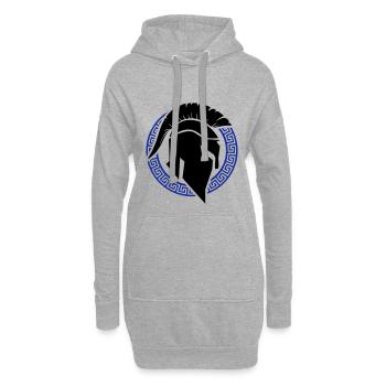 spartaner helm - Hoodie-Kleid - Grau meliert - Vorne