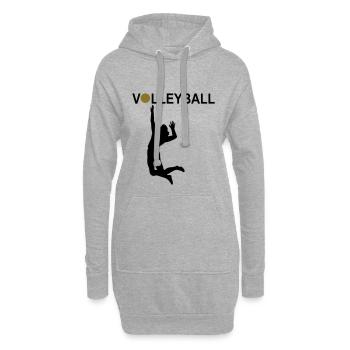Volleyball - Hoodie-Kleid - Grau meliert - Vorne