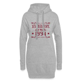 Les meilleurs sont nés en 1994 - Sweat-shirt à capuche long Femme - gris chiné - Devant