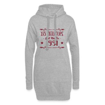 Les meilleurs sont nés en 1991 - Sweat-shirt à capuche long Femme - gris chiné - Devant