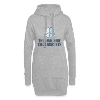 This Machine Kills Fascists - Sweat-shirt à capuche long Femme - gris chiné - Devant