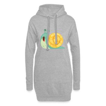 Lustige Schnecke - Hoodie-Kleid - Grau meliert - Vorne