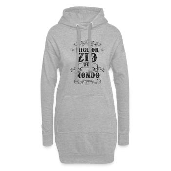 Meilleur oncle du monde neveu cadeau fête des pères - Sweat-shirt à capuche long Femme - gris chiné - Devant
