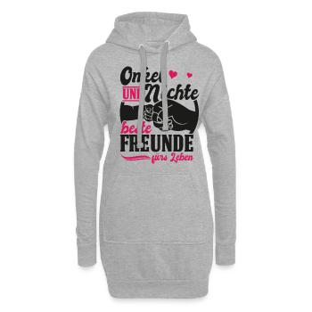Onkel Nichte beste Freunde Geschenk Vatertag - Hoodie-Kleid - Grau meliert - Vorne