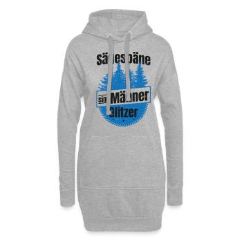 Sägespäne Männer Glitzer Tischler Zimmermann - Hoodie-Kleid - Grau meliert - Vorne