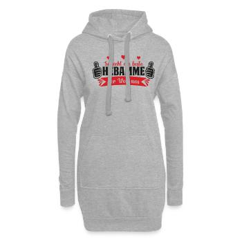 So sieht die beste Hebamme der Welt aus Tante - Hoodie-Kleid - Grau meliert - Vorne