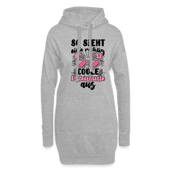 Coole Patentante beste der Welt Spruch Weltbeste - Hoodie-Kleid - Grau meliert - Vorne