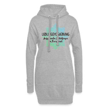 Aufgehender Mittelfinger im Morgenrot Yoga Mandala - Hoodie-Kleid - Grau meliert - Vorne