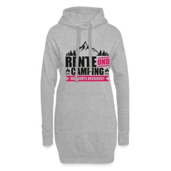 Rente Camping Ruhestand Opa Camper Zelten Urlaub - Hoodie-Kleid - Grau meliert - Vorne
