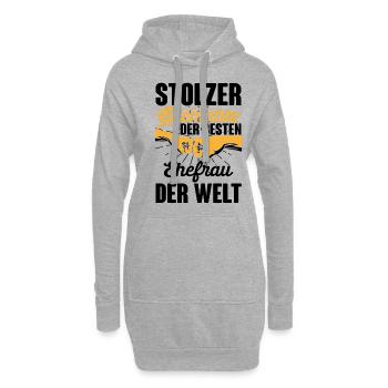 Stolzer Ehemann Ehefrau Hochzeitstag Jahrestag - Hoodie-Kleid - Grau meliert - Vorne