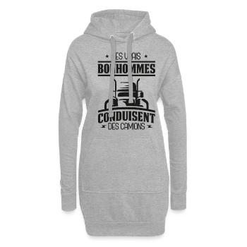 Routier Camionneur Conducteur Camion Humour Cadeau - Hoodie-Kleid - Grau meliert - Vorne