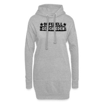 Offiziell geschieden Scheidung Trennung Spruch - Hoodie-Kleid - Grau meliert - Vorne