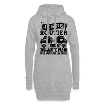 Routier Camionneur Conducteur Camion Humour Cadeau - Hoodie-Kleid - Grau meliert - Vorne