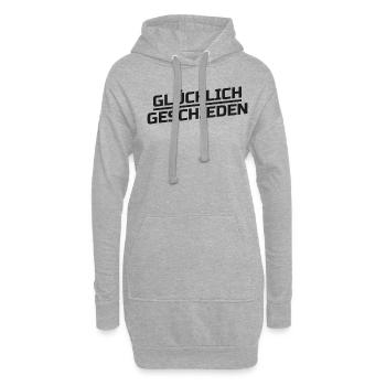 Glücklich geschieden Scheidung Trennung Spruch - Hoodie-Kleid - Grau meliert - Vorne