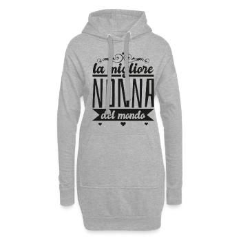 Nonna migliore del mondo Idee Regali compleanno - Hoodie-Kleid - Grau meliert - Vorne