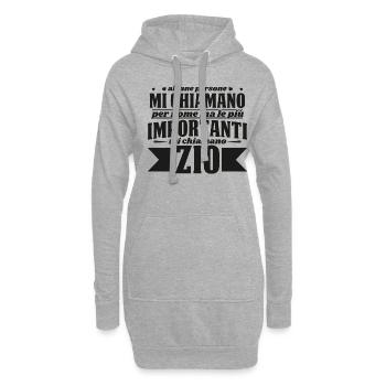 Alcune Persone Mi Chiamano Per Nome Zio - Hoodie-Kleid - Grau meliert - Vorne