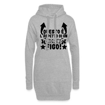 Questo è l'aspetto di un Padrino figo Miglior del - Hoodie-Kleid - Grau meliert - Vorne