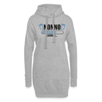 Nonno Loading Neonato Incinta Gravidanza 2022 - Hoodie-Kleid - Grau meliert - Vorne
