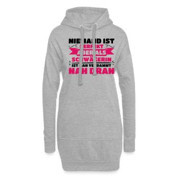 Geschenk für Schwägerin lustiger Spruch Niemand - Hoodie-Kleid - Grau meliert - Vorne