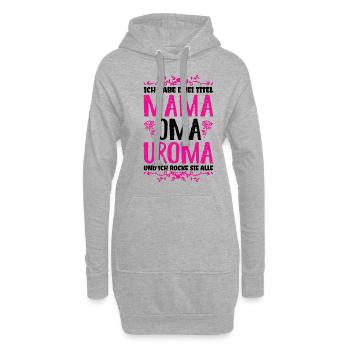 Mama Oma Uroma Spruch Geschenk von Enkel - Hoodie-Kleid - Grau meliert - Vorne