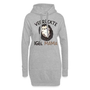 Lustiges Afrikanischer Weißbauchigel Igel Kostüm - Hoodie-Kleid - Grau meliert - Vorne